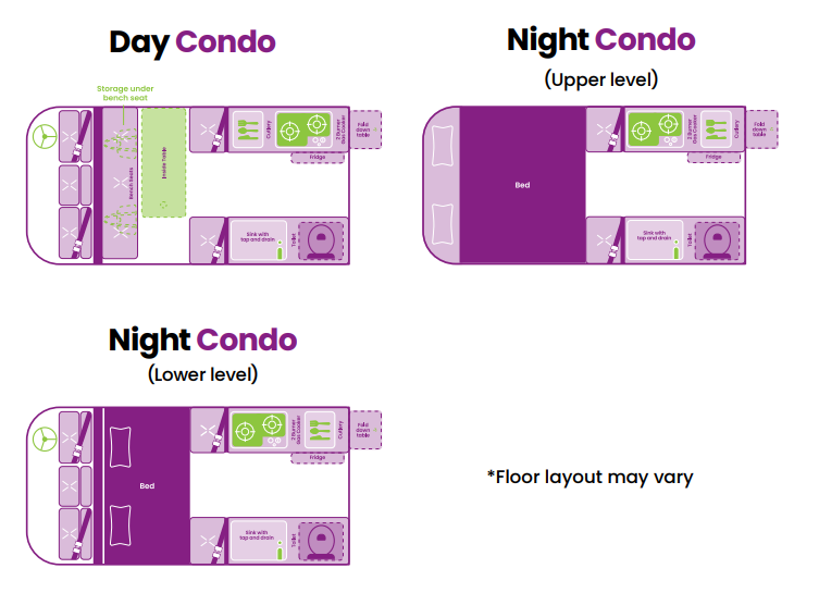 Jucy Condo plattegrond Nieuw-Zeeland