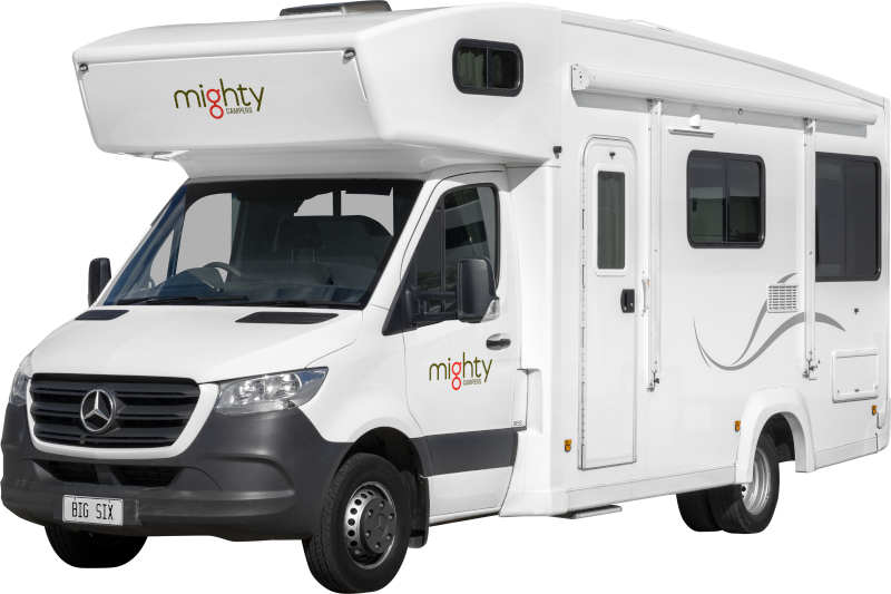 Mighty Big Six Australië - clearcut | Campers Down Under