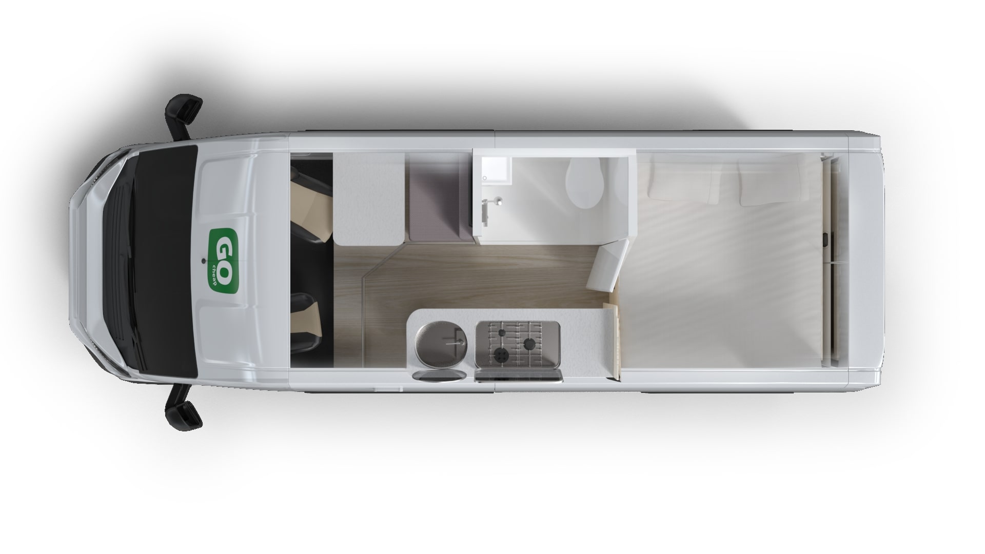 Go Cheap Tamar plattegrond nacht | Campers Down Under