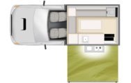 Apollo 4WD Adventure camper plattegrond dag | Campers Down Under