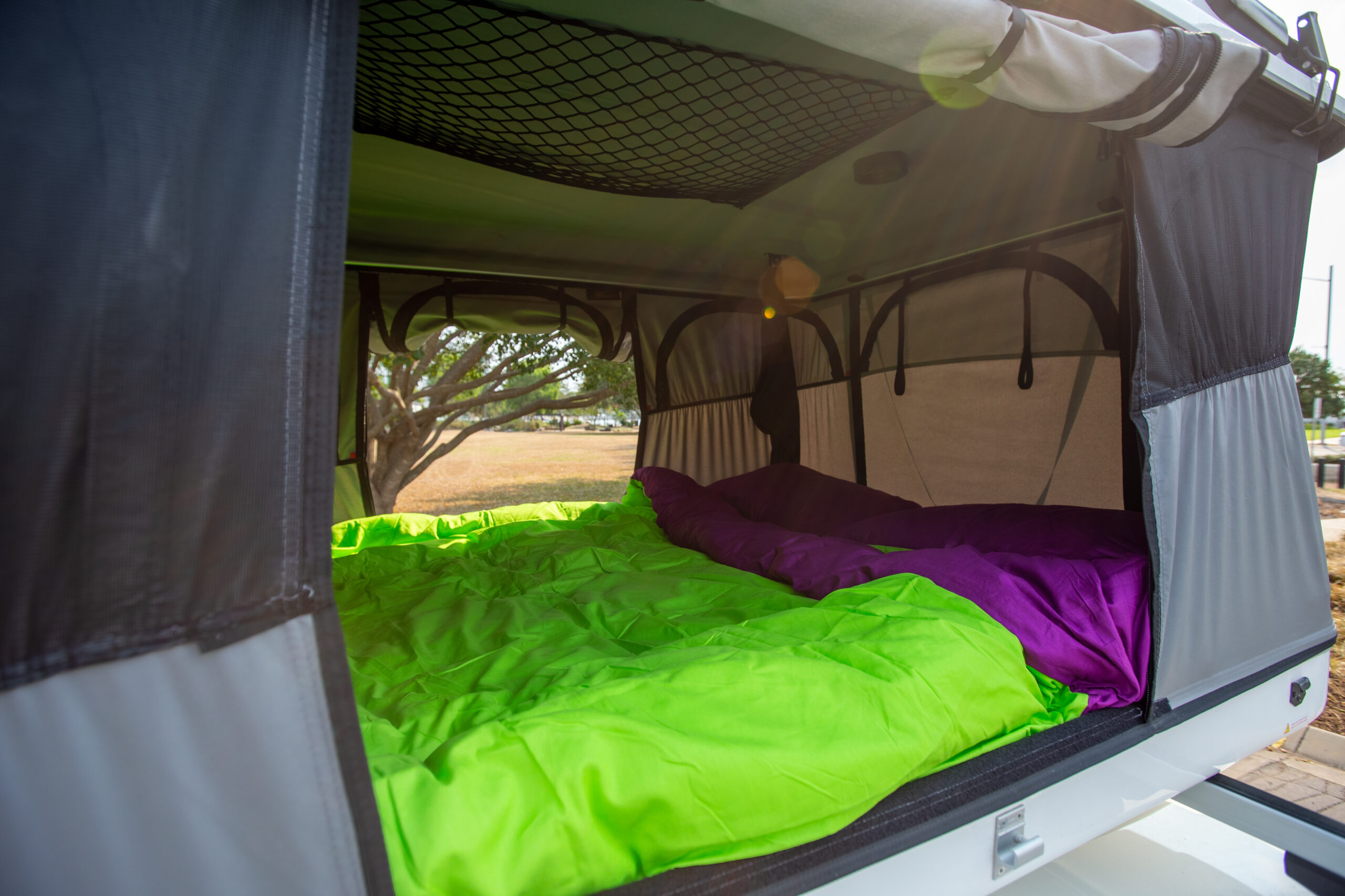 Jucy Compass bed | Campers Down Under