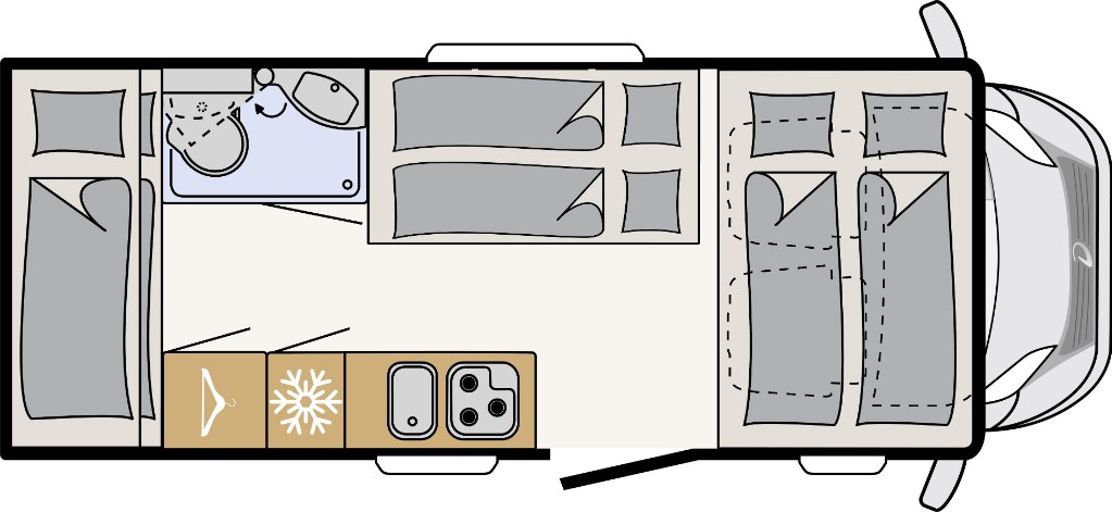 McRent Family Plus plattegrond | Campers Down Under