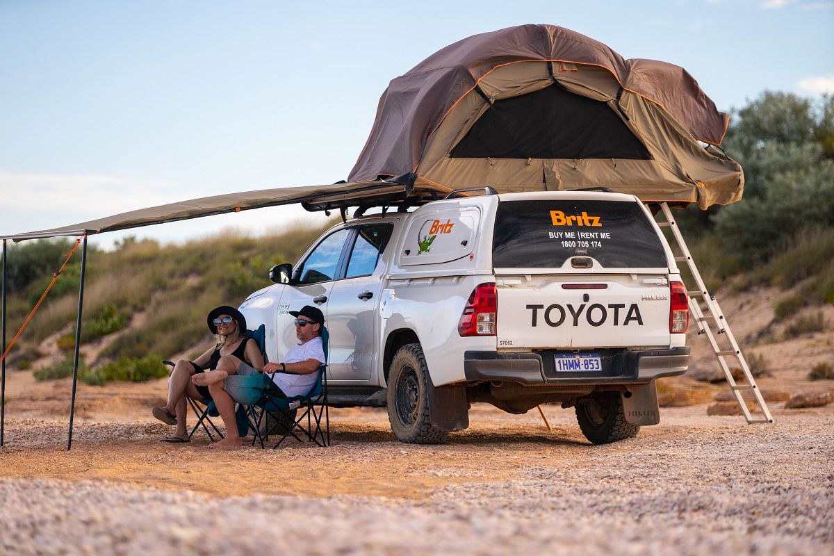 Britz Safari 4WD tent op dak | Campers Down Under