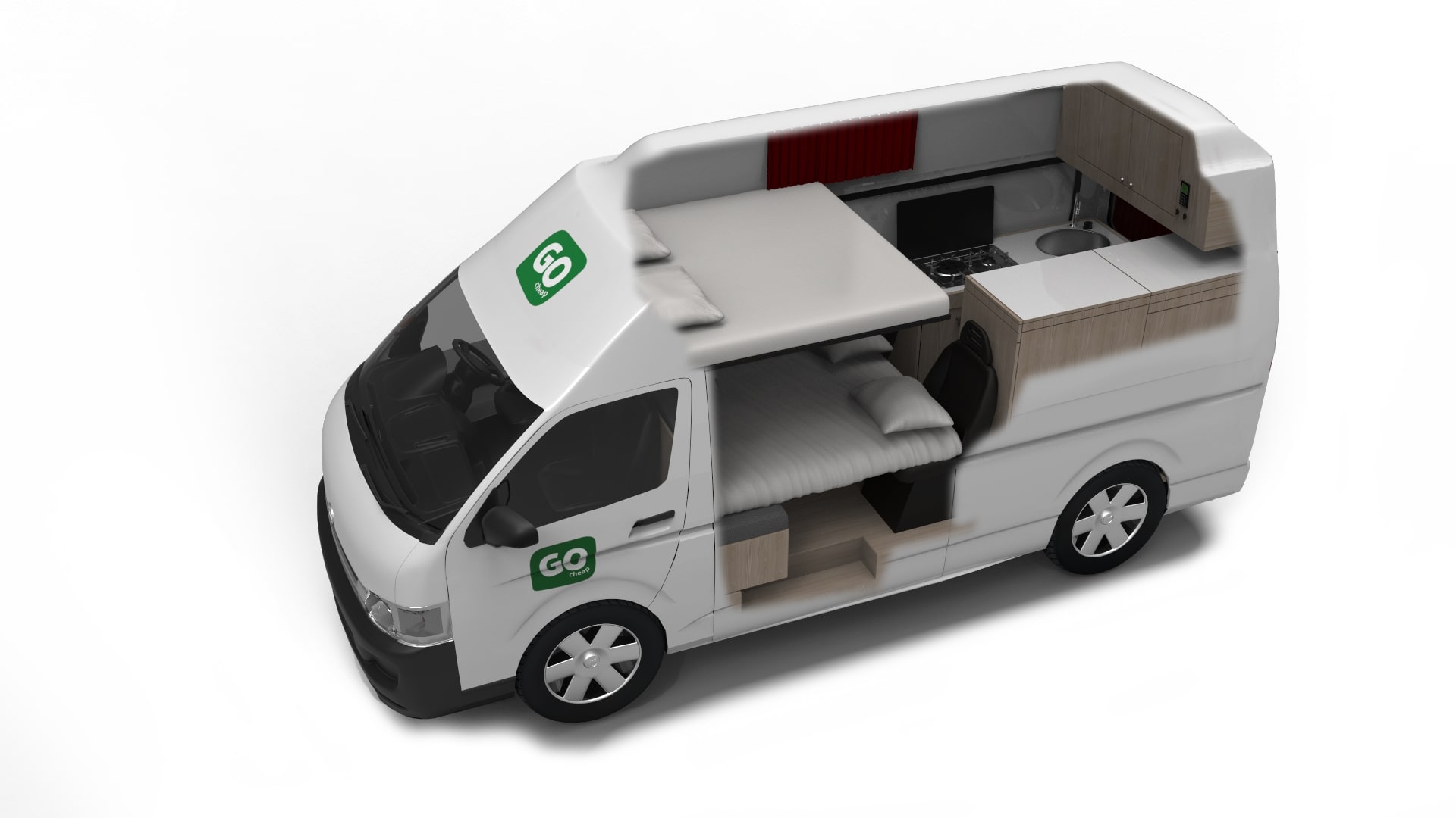 Go Cheap 4 Berth Hitop cutout nacht | Campers Down Under