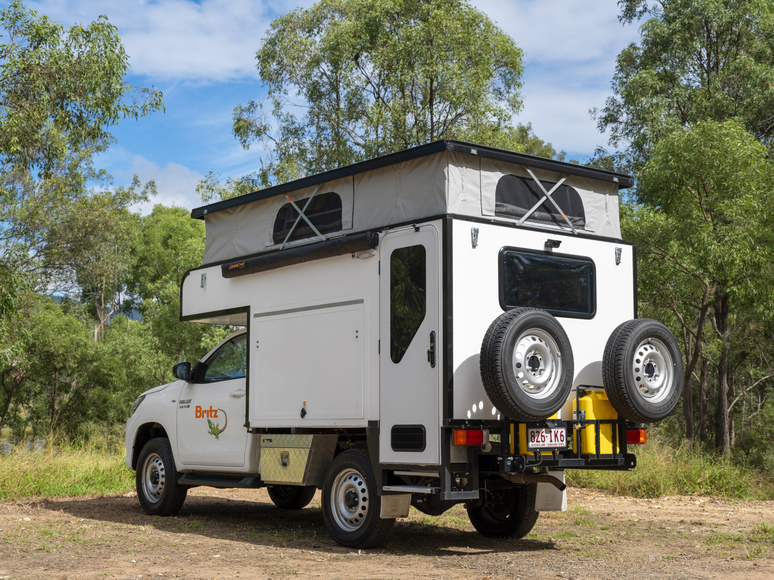 Britz Maverick 4wd achterkant Britz Maverick 4wd | Campers Down Under