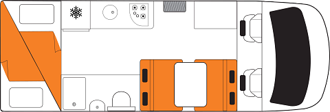 Britz Navigator Nieuw Zeeland Stapelbed dag | Campers down under