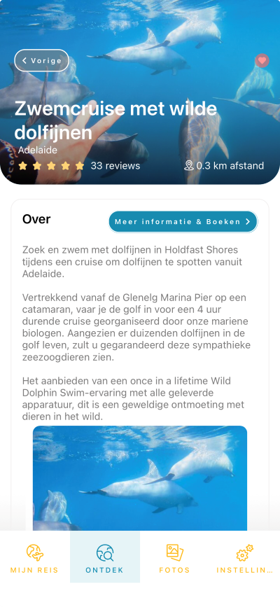 Screenshot Mijn Camperreis app reistips ingezoomd | Campers Down Under