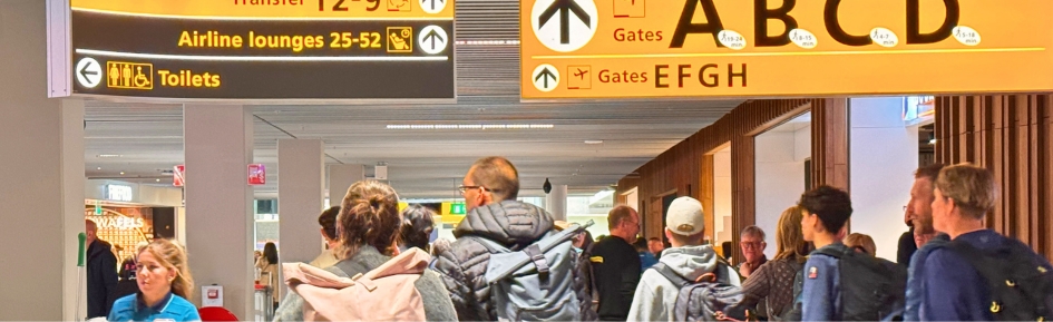 Schiphol vertrek | Campers Down Under